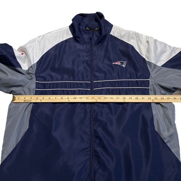 Vintage New England Patriots Windbreaker SI Edition Blue Gray White Sz XL - Picture 11 of 14